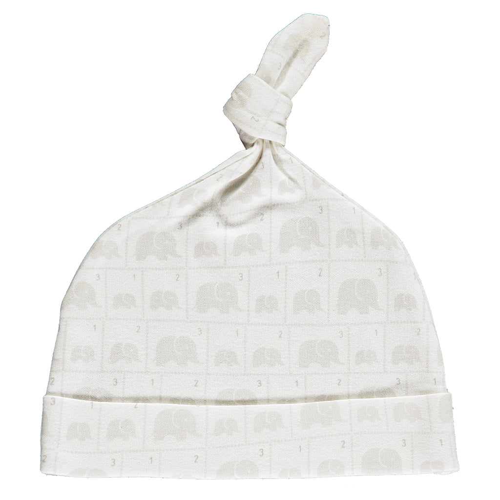 Elephant Family Knot Hat Made From 100% Organic Cotton. Free Drawstring Gift Bag and Greetings Card with All Profits To Abandoned Children.
