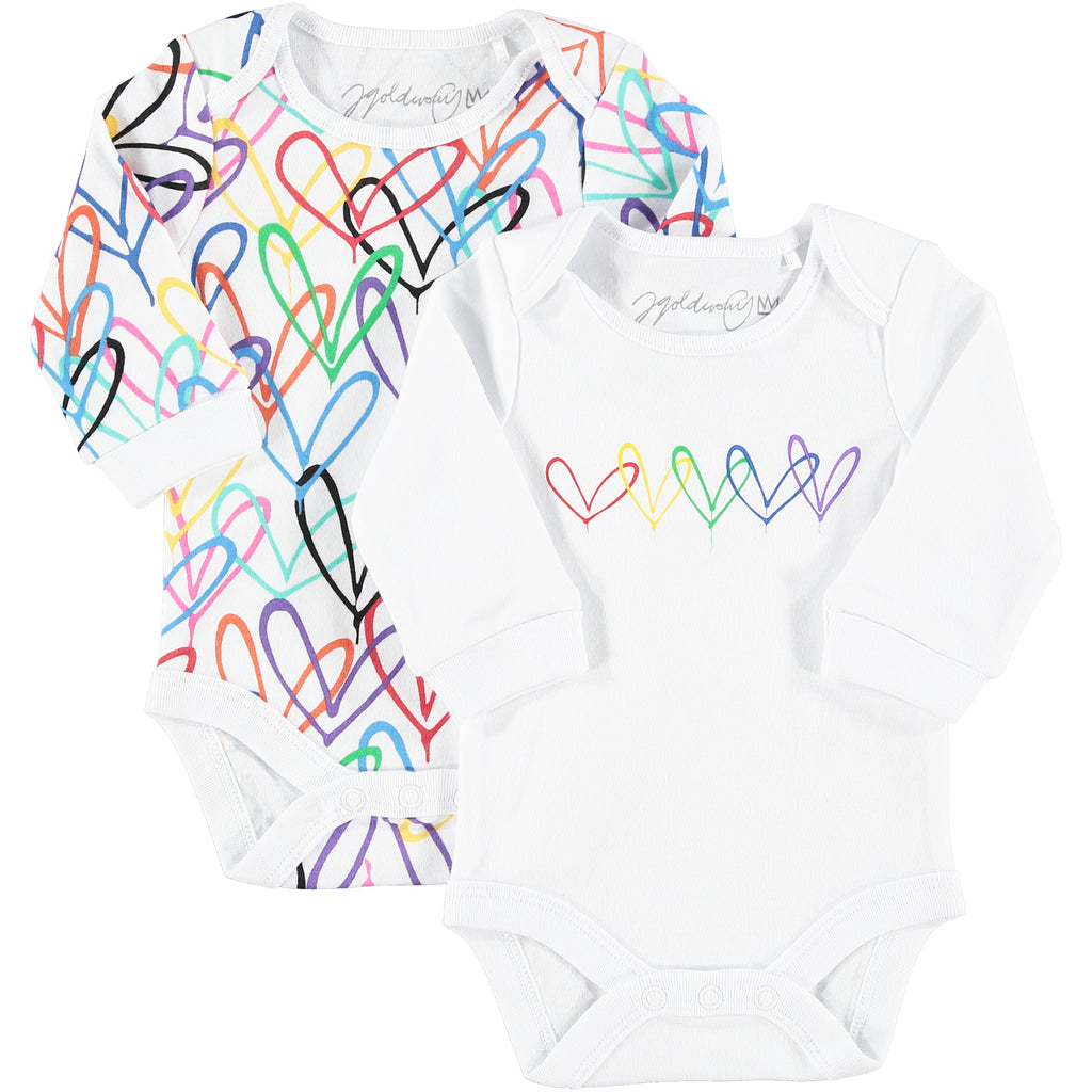 #Lovewall organic baby bodysuit set - James Goldcrown x From Babies with Love