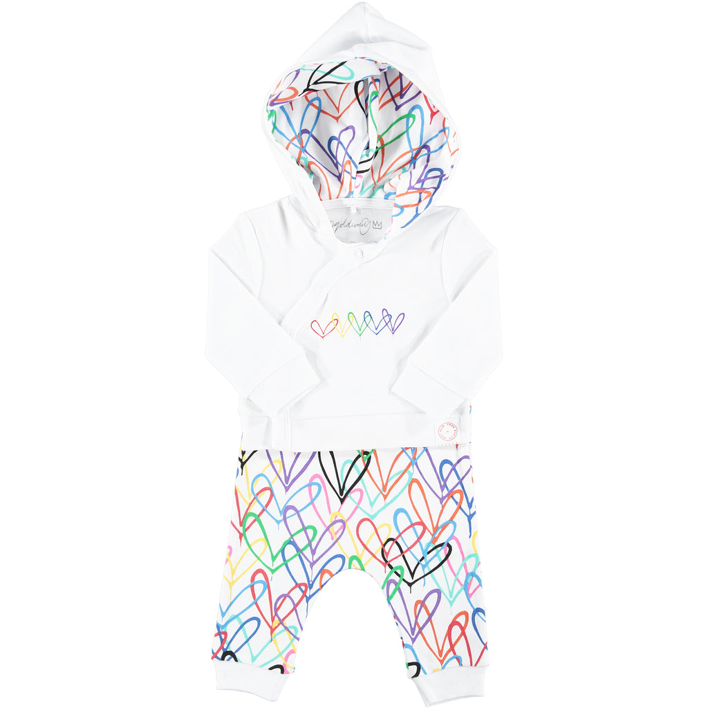 #Lovewall organic baby joggers and hoodie gift set - James Goldcrown x From Babies with Love