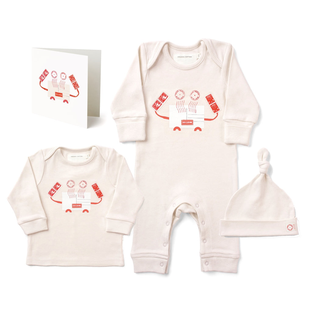 Crab Large Gift Set Made From 100% Organic Cotton. Free Drawstring Gift Bag and Greetings Card with All Profits To Abandoned Children.