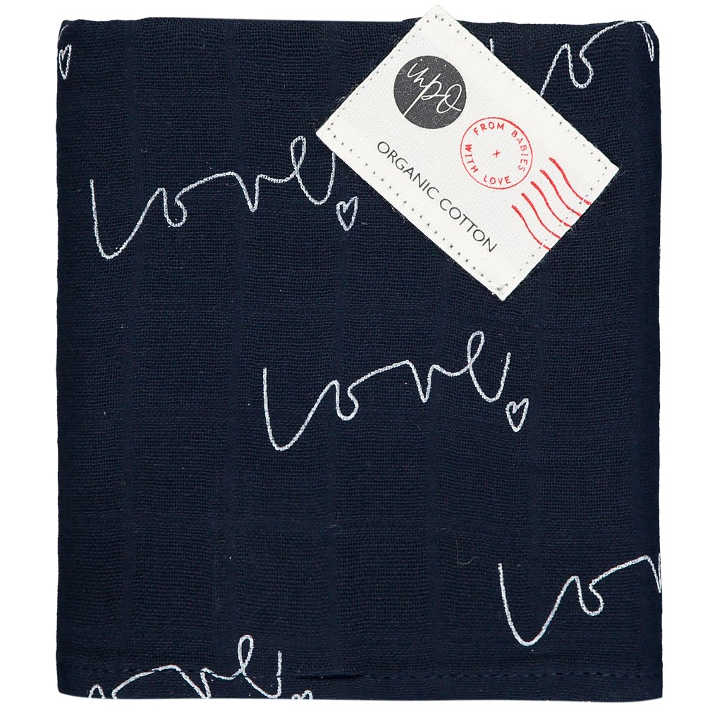 Night sky muslin square - Our Love organic muslin squares are designed in collaboration with the brilliant artist, In No Particular Order.