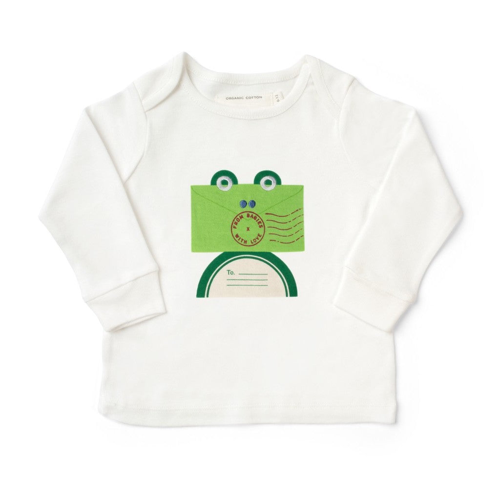 Frog Organic T-Shirt Made From 100% Organic Cotton. Free Drawstring Gift