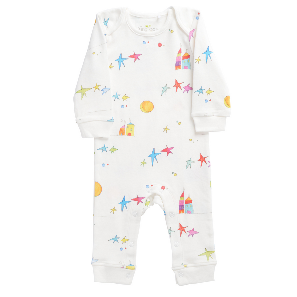 Flying Edna x From Babies with Love organic baby grow