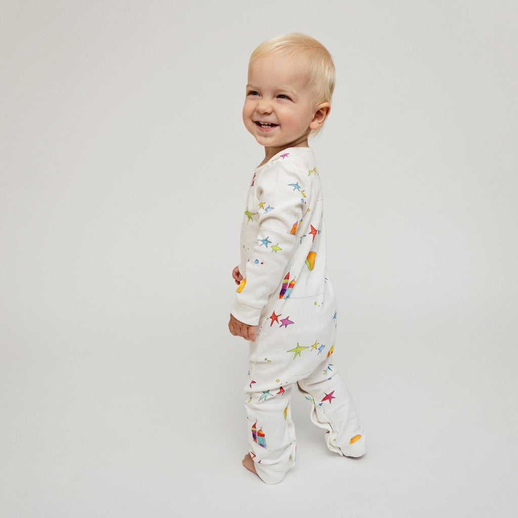 Flying Edna x From Babies with Love organic baby grow