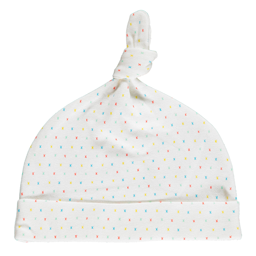 First Kisses Knot Hat Made From 100% Organic Cotton. Free Drawstring Gift Bag and Greetings Card with All Profits To Abandoned Children.
