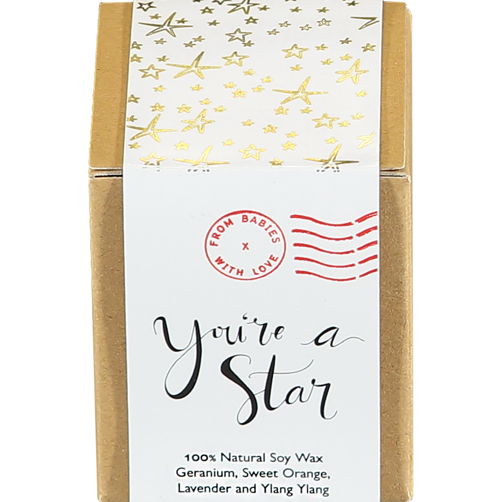 You're a Star natural soy votive candle