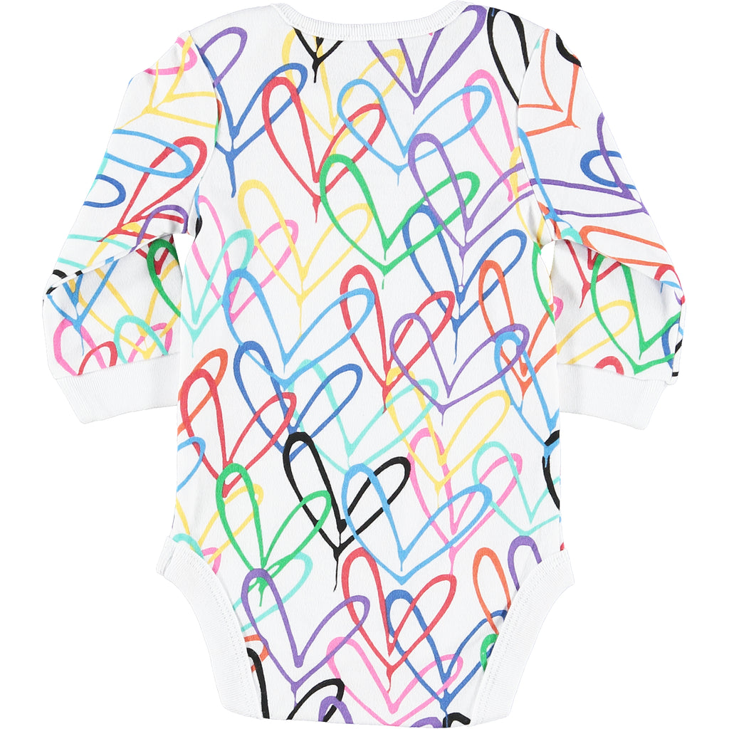 #Lovewall organic all over print bodysuit - James Goldcrown x From Babies with Love