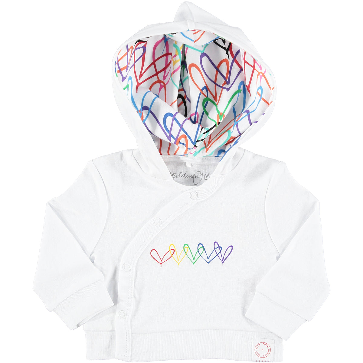 Lovewall organic baby hoodie - James Goldcrown x From Babies with