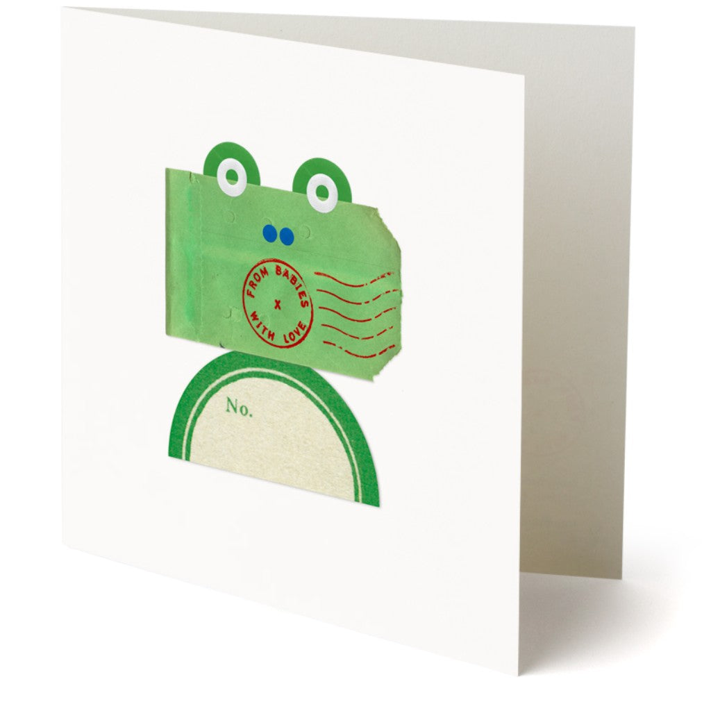 From Babies with Love Frog Greetings Card Made From Recycled Card