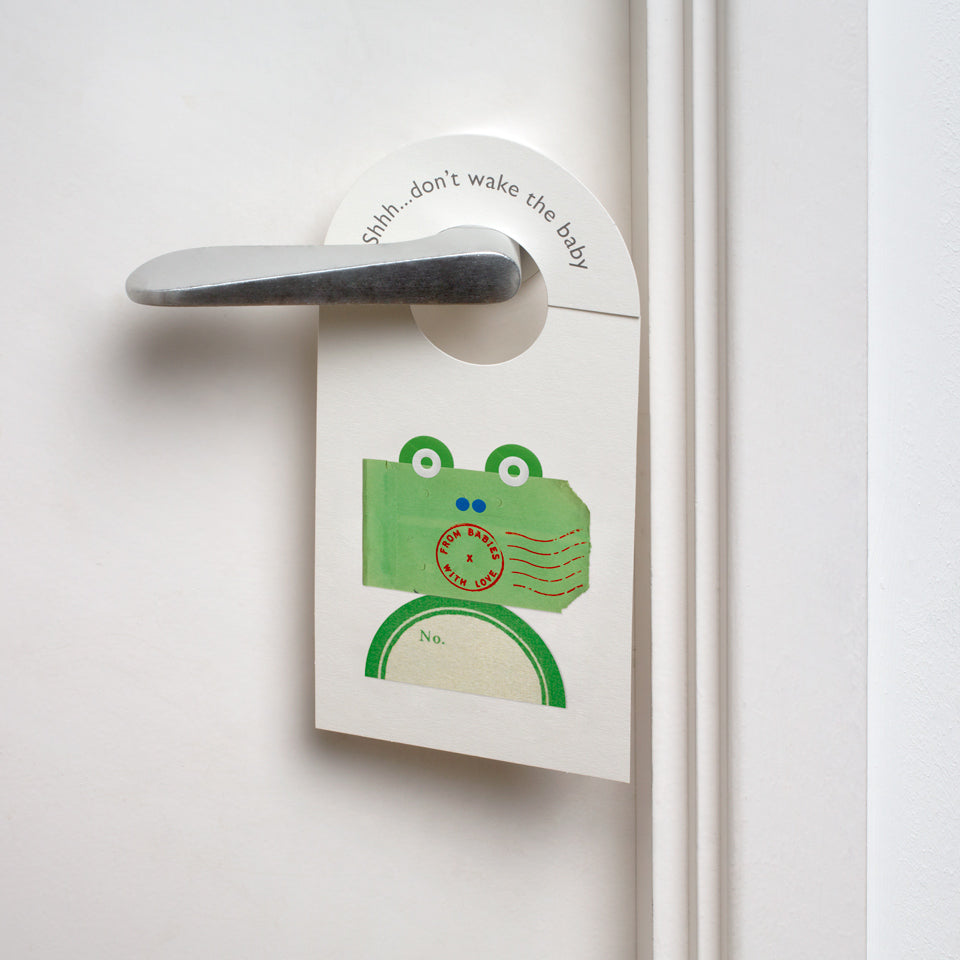 Frog nursery door hanger - From Babies with Love 100% of Profit to Vulnerable Children