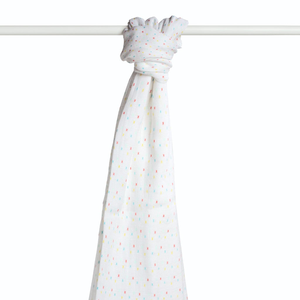 First Kisses Knot Hat and Muslin Swaddle Made From 100% Organic Cotton. Free Drawstring Gift Bag and Greetings Card with All Profits To Abandoned Children.