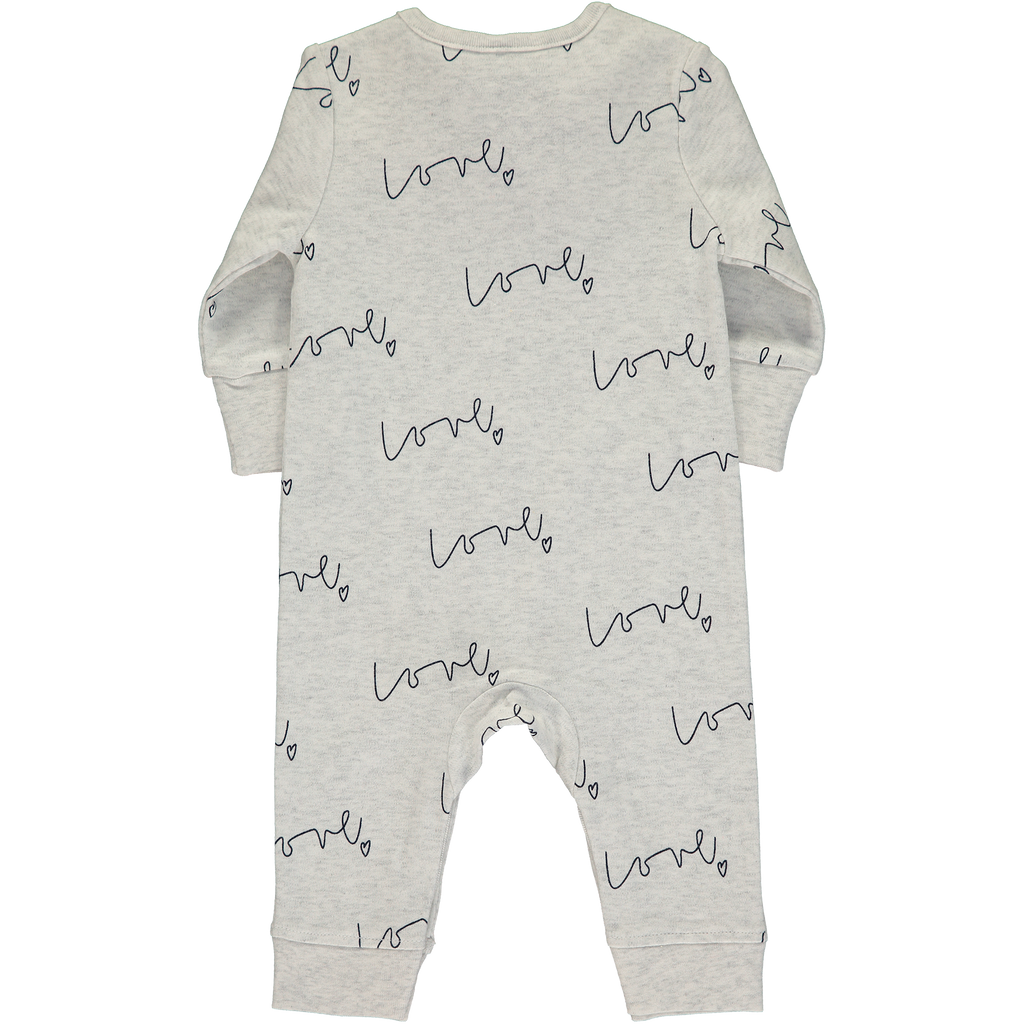 Baby grow back - Our love multi-print organic baby grow is made with luxuriously soft organic cotton; give the gift of love!