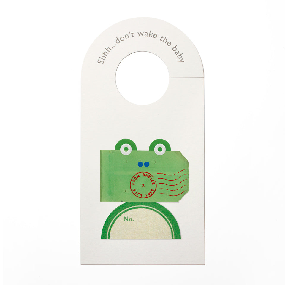 Frog nursery door hanger - From Babies with Love 100% of Profit to Vulnerable Children