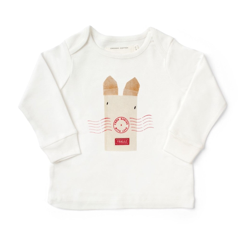 Rabbit T-Shirt Made From 100% Organic Cotton. Free Drawstring Gift Bag and Greetings Card with All Profits To Abandoned Children.